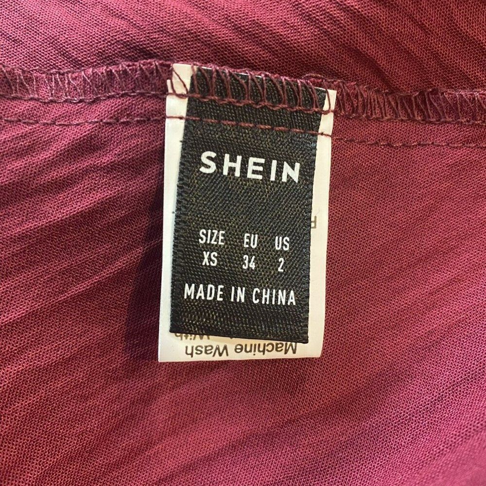 Shein Red Dress Wrap Halter Neck Tie Waist XS - Picture 4 of 4